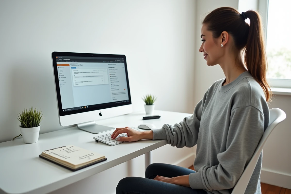 Femme suivant un tutoriel pour accéder au dossier cache FiveM via la commande Run Windows